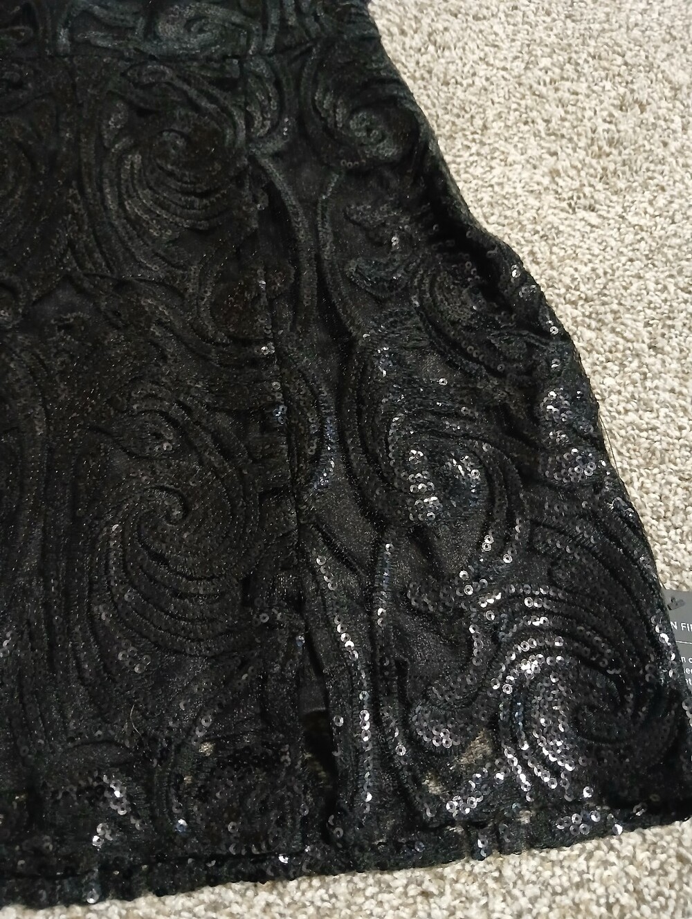 Lulu's Black One-Shoulder Sequin Mini Dress - Picture 11 of 16